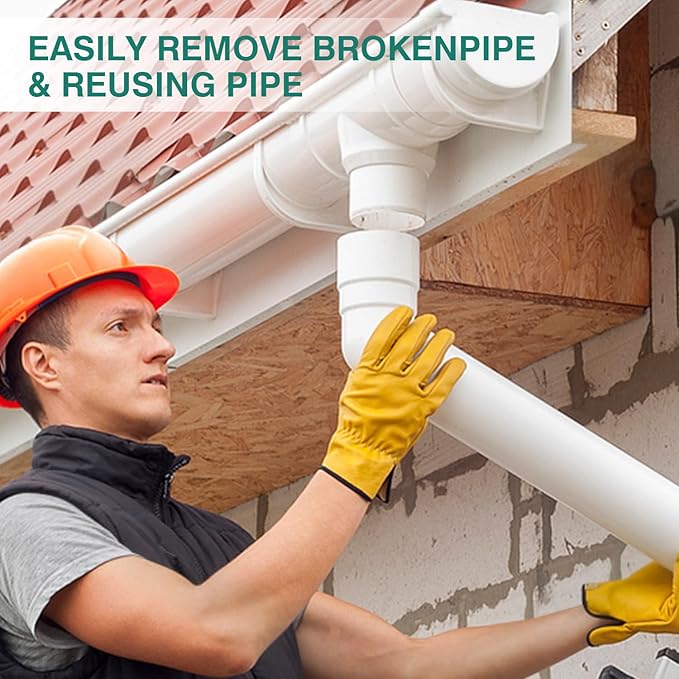 TVIOX PVC Fitting Saver, 5Pcs Pipe Reamer Tool for Removing SCH 40 from Hub, 1-1/2 In, 1/2 Inch, 1 Inch, 2 In, 3 In Head, Bit Socket Saver Set for PVC Plumbing, Fits 1/2" Variable Speed Power Drill