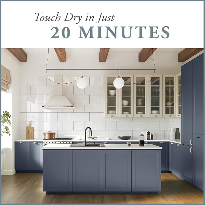 AMY HOWARD AT HOME Chalk-Based One Step Paint for Furniture, Cabinetry, Decor, Finish, and More | No Stripping, Sanding, or Priming | Medium Base | 32 Ounce | Vanderbilt Gray