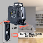 Firecore Self Leveling Laser Level, 360° Green Cross Line Lazer Level with Pluse Mode, 3 Brightness Adjustment Laser Leveler Tool for Hanging Shelves Cabinets Home DIY Project