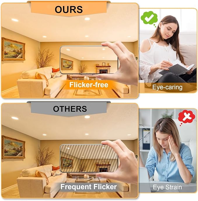 Vinaco GU10 Halogen 50W Bulbs, 6PCS GU10+C 120V 50W Halogen Light Bulbs, GU 10 Dimmable, Warm White, High Brightness MR16 with Glass Cover, Long Lifespan GU 10 50 W for Recessed Track Lighting