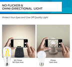 Hizashi Edison Bulbs Dimmable, Vintage E26 LED Bulb 60 Watt Equivalent UL Listed, 4000K Cool White 700lm 6W 95+CRI ST58/ST19 Antique Light Bulbs with E26 Medium Base, Clear Glass, Pack of 4