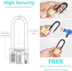 81/40L-4P Long Shackle Keyed Padlock (Keyed Alike, Waterproof, Solid Brass Lock) for Sheds, Storage Unit, School, Gym Locker, Fence, Toolbox, Hasp, Storage - 1-9/16 in. (40 mm L) *4