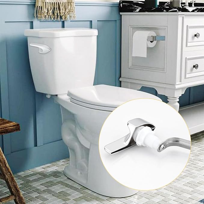 Toilet Trip Levers Toilet Flush Handle Compatible with Kohler 87115-CP,Left Replacement Trip Lever kit for Kohler Toilets,Polished Chrome