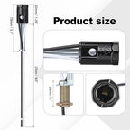 PATIKIL Candelabra Base Lamp Holder Light Socket, 3pcs UL Listed Keyless E12 Bulb Socket with 9.8" Wire Leads for E12 Incandescent LED Light Bulbs, 3.1" Tall