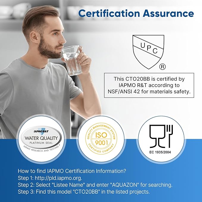 PUREPLUS 5 Micron 20" x 4.5" Whole House Coconut Shell Activated Carbon Water Filter Replacement Cartridge, Compatible with FC25B, EPM-20BB, CB-BB-20, CTO-F20B-5, 155783-43, 2 Pack