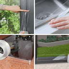 HSTECH Transparent Window Weather Sealing Tape, 1.2IN x 33FT, Clear Window Draft Isolation Sealing Film Tape for Door Draft Stopper Adhesive Tape, Doors Windows and Shower Glass Gaps