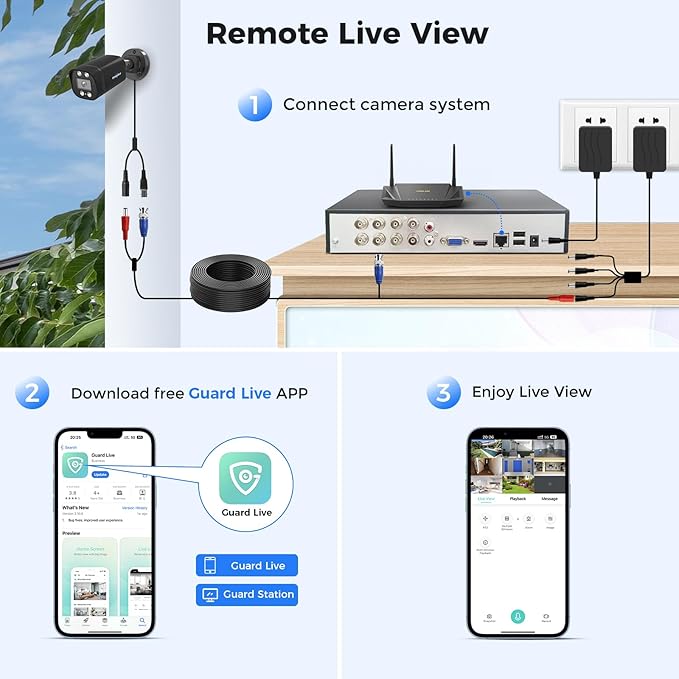 Hiseeu 3K Wired Outdoor Security Camera System with Audio,Smart Dual Light,5MP 8CH Surveillance DVR,8X5MP CCTV Cameras & 1TB Hard Drive,AI Human/Vehicle Detection,Smart Playback for Home Security