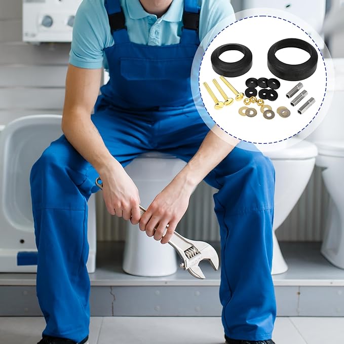 Universal Toilet Tank to Bowl Repair Kit Toilet Tank to Bowl Bolt & Gasket Hardware Kit for 2-Piece Toilet Seal American Standard Toilet Parts Toilet Repair Kit Inside Toilet Tank Replacement Kit