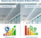 T8 LED Tube Light Bulbs 4 Foot 20W 40W Equivalent, 6000K Cool White 2000LM, T8 T10 T12 Fluorescent Replacement, Dual-end Powered Ballast Bypass, Frosted Cover ETL Listed for Garage 25-Pack