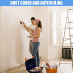 5 Pieces Plastic Drop Sheets for Painting, Waterproof and Dust-Proof Clear Cloth for Furniture Cover, 9x12 Feet Tarps