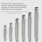 GeilSpace 3/4" x 36" Stainless Steel Pipe, 304 Pipe Nipple Fits Standard 3/4 Inch Threaded Pipes and Fittings, DIY Industrial Metal tube (2 PCS)