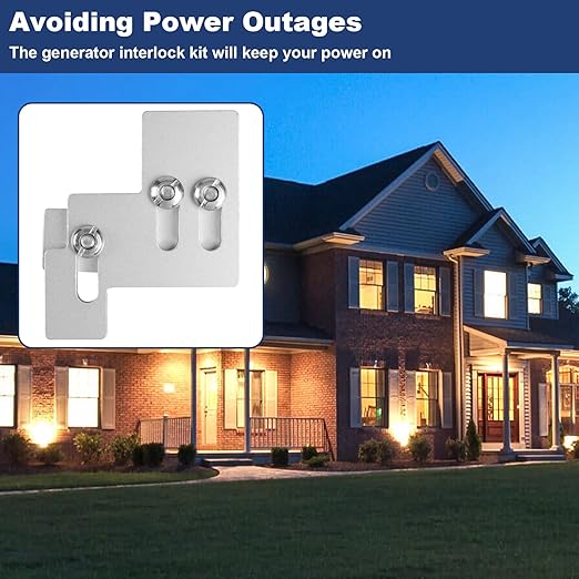 Generator Interlock Kit for Square D QO & Homeline 100-125 Amp Panels, 3/4 to 7/8 Inch Breaker Spacing, Safe & Easy Home Generator Connection(SQD-100A)