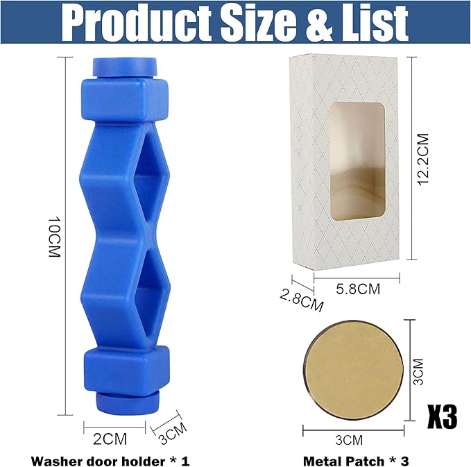 Magoog Washer Door Prop, Magoog Front Load Washer Door Prop, Keep Front Load Washer Door Open and Dry to Prevent Damping, Upgraded Longer Door Prop for Front Load Washing Machines