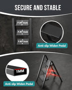 WOA WOA Step Ladder, Portable Lightweight Home Ladder, Folding Step Stool with Widening Pedals, Kitchen Stepladder, Space Save, Easy to Store, 300 lbs Capacity (3 Step, Black)