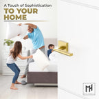 Mega Handles Prime Privacy Lever Door Handle for Hallway, Closet and Bathroom, Keyless Reversible Design Door Levers, Fits All Standard Door Sizes, Covered Screws Included - Satin Brass (1 Pack), 5"