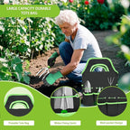 11Pcs Heavy Duty Gardening Tool Set, Shovel Stainless Steel with Non-Slip Rubber Grip, Canvas Storage Bag for Women Gardeners Pruning Shears Plant Care Weeding Tools