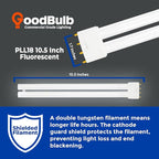 GoodBulb PLL18/850 | 18W 10.5" Twin Tube Compact Fluorescent Light Bulb | 4-pin 2G11 Base 5000K Daylight 1050 Lumen | 36000 Hour Long Life Biax | Pack of 10
