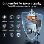 FOGATTI Natural Gas Tankless Water Heater Indoor - Max 7.5 GPM 170,000 BTU, CSA Certified Compact Design On Demand Instant Hot Water Heater - Instagas Comfort 170S Series