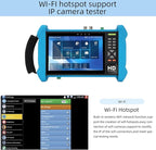 Koolertron 7" IPS Touch Screen 4K H.265 IP Camera Tester - POE/WiFi, CVBS Analog Tester, HDMI Output, RJ45 TDR, 8GB TF Card, Dual Window Test, Firmware Upgrade