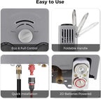 Tankless Water Heater, Camplux 1.58 GPM Propane Portable Water Heater With Pump Kit, Gray, BW158GP60