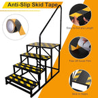 RV Steps with Handrail, 4 Steps Ladder Hot Tub Steps with Handrail, Portable Stairs Steps for 5th Wheel RV, Mobile Home Stairs Outdoor RV Step