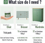 DWIL Matte Finish Furniture Paint - 32 Oz Wood Paint for Cabinets, Doors, Tables, and Dressers Refinishing - Water-Based, Non-Toxic & Odorless, Easy to Apply(Ivory White)-With Tools