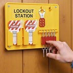 Lockout Tagout Station with Loto Devices - Lock Out Tag Out Kit Board with 4 Pack Safety Lock Set, Hasp for Padlocks, 20 Do Not Operate Tags