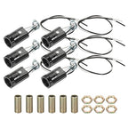 PATIKIL Candelabra Base Lamp Holder Light Socket, 6pcs UL Listed Keyless E12 Bulb Socket with 9.8" Wire Leads for E12 Incandescent LED Light Bulbs, 2.1" Tall