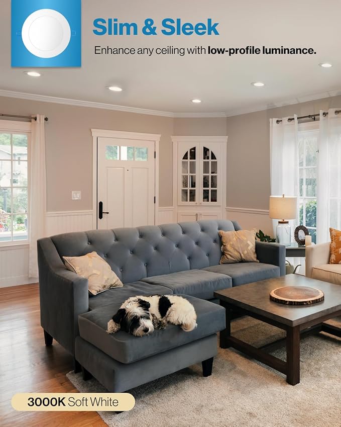 Sunco 24 Pack 4 Inch LED Recessed Lights, Slim Canless Ceiling Lighting, 650 LM, 10W (60W Equivalent), 3000K Warm White, Dimmable, Wafer Thin, Ultra Thin with Junction Box ETL.