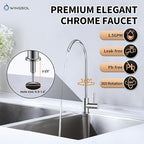 WINGSOL Under Sink Water Filter System with Faucet, Anti-Clogged Design, Reduces PFAS, Lead, Chlorine, Bad Taste, Sediment, NSF/ANSI 42&53, 8K Gallons, Easy Installation, Chrome Faucet