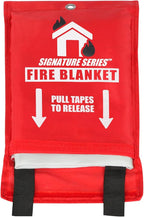 Signature Series Fire Blanket, Flame Suppression Fiberglass Blanket for Home & Kitchen Safety | Ultimate Fire Protection Blankets That Never Expire