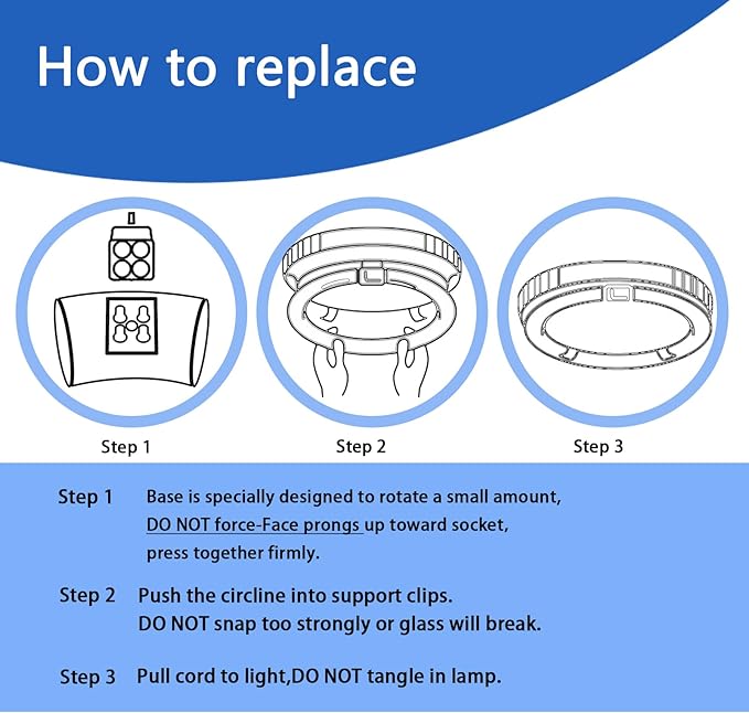 (2 Pack) FC12T9/DX 32 Watts 12 Inch T9 Round Fluorescent Circular Light Bulb, Daylight-6500K, FC12T9/DL 2100 Lumens G10Q 4-Pin Base 32W Circline Ceiling Lights