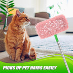 Set of 4 Reusable Microfiber Mop Pads Compatible with Swiffer Sweeper, Dry Sweeping Cloths, Washable Wet Mopping Cloth Refills for Floor Cleaning (Mop is Not Included) (Multicolor 1, 4 Pack)