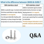 200 PCS #8 x 1/2'' Sheet Metal Screws 410 Stainless Steel Hex Washer Head Fast Self Tapping Screws with Screwdriver