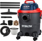 Stealth Wet/Dry Vacuum 5 Gallon, 5.5 Peak HP Shop Vacuum with Blower & Drain Port for Home Clean, Garage Clean, Car Detailing, Workshop, ECV05P2 Small Shop Vac