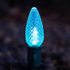 HLO Lighting Set of 500 Yellow C9 Faceted LED Christmas Light Bulbs for Indoor & Outdoor Use | Durable Replacement Bulbs