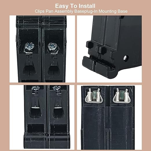 2 Pole 20 Amp Circuit Breaker Plug on Mount Standard Miniature Circuit Breaker Thermal Magnetic Protection, 10KA 120/240V