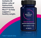 Akkermansia Company Healthy Weight - Akkermansia Probiotic, Akkermansia Muciniphila, GLP-1, Metabolic Vitamins, GLP-1 Supplement for Gut Health, Chromium, Green Tea Leaf - 30 Tablets (Pack of 1)