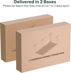 SunsGrove 4x8 Garage Storage Overhead Rack Organization, Adjustable Ceiling Mounted Storage Racks, 800LBS Weight Capacity, 22"-40" Ceiling Dropdown, 2 Pcs, White