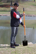 Ashman HeavyDuty Digging Shovel (2 Pack) 47-Inch Lond Handle with Trenching Blade and durable Handle - Ideal for Garden, Landscaping, Construction, Masonry - Perfect for Digging Soil, Dirt, and Gravel