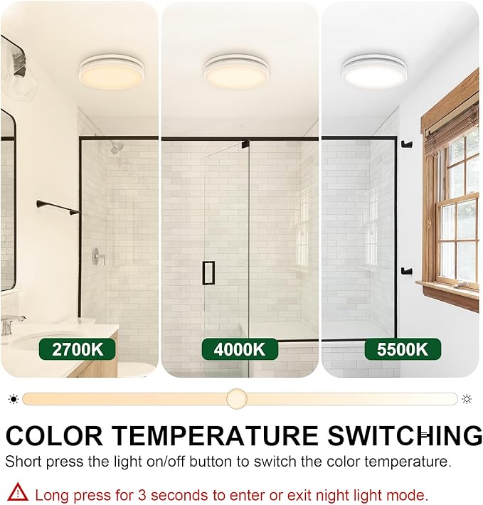 Akicon Dimmer Switch for Exhaust Fan with Light, Single Pole Fan Light Switch, Neutral Wire Needed, White