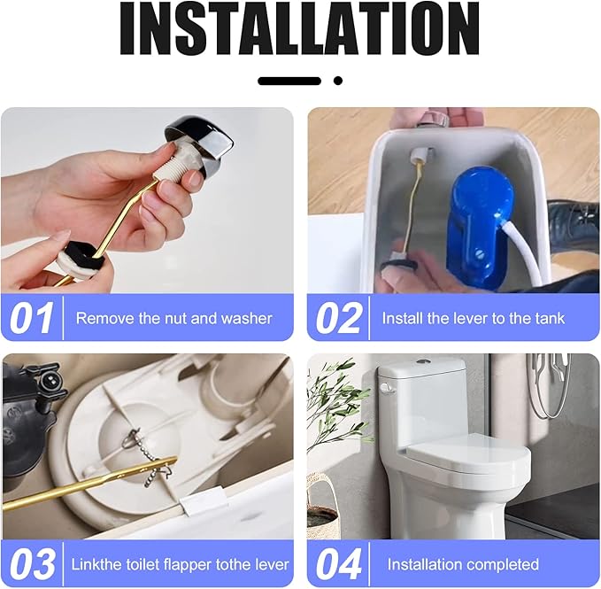 for TOTO Toilet Handle Replacement Parts Kit, Side Mount Toilet Flush Handle, Universal TOTO THU068#CP Trip Lvr for St743S, Tank Lever Handle for TOTO Kohler Toilet Tank