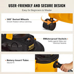 VEVOR Shop Vac Wet and Dry Vacuum Cleaner 5 Gallon 6 Peak HP - Powerful Suction with Blower Function & Attachments 2-in-1 Crevice Nozzle - Perfect for Car Carpet Debris Pet Hair Black/Yellow