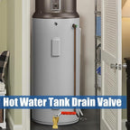 WHK Water Heater Drain Valve 3/4"MIP X 3/4" Male GHT Full Port Connection to drain or Flush Hot Water Heater Faster and Easy(Lead-Free Brass,2 Inch Shank with Long Handle)