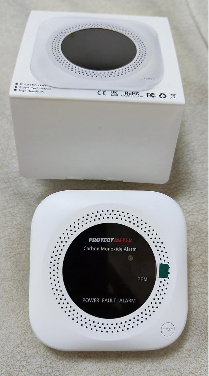 Carbon Monoxide Detectors, CO Detector Plug in Wall 100-220V AC Power Operated, Portable Carbon Monoxide Detector for Home/Hotel/RV with AC Power, Digital LCD