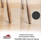 Yelanon Felt Furniture Pads for Hardwood Floors -24 Pcs 2.5" Premium Felt Pads for Chair Legs, Floor Protectors for Furniture Black