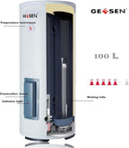 Electric Water Heater, Us Plug Point of Use Instant Hot Water Heater, Larger Storage, Indoor Endless Water Shower with Compact Design (100L)