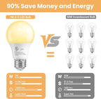 VOLIVO 24 Pack A19 LED Light Bulbs, 3000K, 9W(60W Equivalent), 800 Lumens, E26 Standard Base, Energy Saving LED Bulb, Non-Dimmable, UL Listed and FCC Certified, for Bedroom Living Room Home