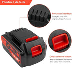 ARyee LB2X4020 6.0Ah 20V Lithium Battery for Black and Decker 20Volt Max LBXR20 LB20 LBX20 LBXR2020 LBX4020 LB2X4020-OPE LBXR20-OPE LBX4020 LST220 Cordless Power Drill Tools (2pcs 20V 6Ah Battery)