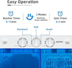 Giantex Portable Washing Machine, 2 in 1 Laundry Washer and Spinner Combo, 22lbs Capacity Twin Tub 13.2 lbs Washing 8.8 lbs Spinning, w/Timer Control, Built-in Drain Pump, Dorm Apartment